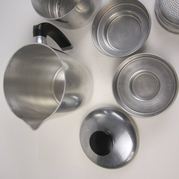 Wear-Ever Coffee Pot/Percolator # 990 Aluminum- 7 Pieces Vintage -Made in Canada - Picture 10 of 12